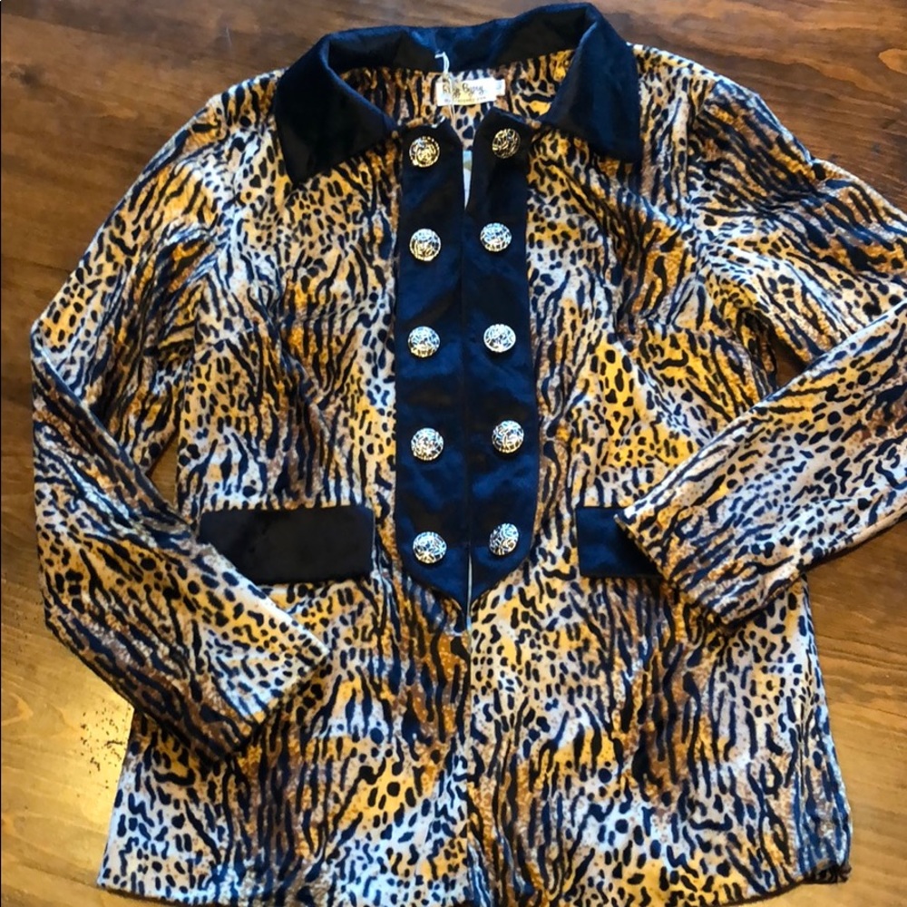 NWT Velvet Leopard Blazer
